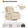 Oversized Power Lift Recliner Chair with Heat & Massage, PU Leather Electric Lift Chair for Seniors, Adjustable Back & Leg Rest, Heavy Duty - 2 of 4