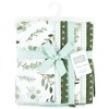 Hudson Baby Infant Girl Cotton Flannel Burp Cloths, Eucalyptus 7-Pack, One Size - 2 of 4