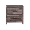 Royal Hampton Nightstand with Rough Hewn Saw Texture and Panel Base, Rustic Gray - 2 of 4