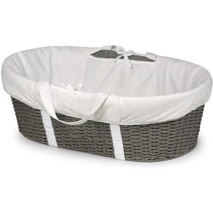 Badger Basket Wicker-Look Woven Baby Moses Changing Basket - 1 of 4