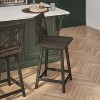 Flash Furniture Gwendolyn Commercial Grade Solid Wood Modern Farmhouse Swivel Counter Height Barstool - 4 of 4