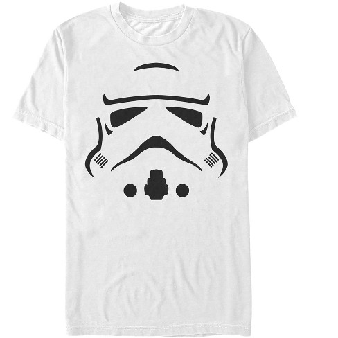 Men's Star Wars Sleek Stormtrooper Face T-Shirt - White - Small