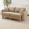 2-Seater Loveseat Sofa ¨C Modern Shell-Arm Design with Cylindrical Fabric-Wrapped Legs, Plush Foam Seating for Living Room, Bedroom, or Office - 2 of 4