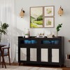Sideboard Buffet Cabinet with Power Outlet & LED Light - 4 of 4
