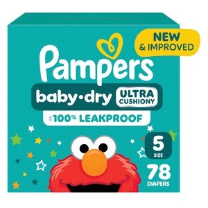 Pampers Baby Dry Diapers - (Select Size and Count) - 1 of 4