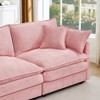 102'' Modular L-Shaped Sectional Sofa with Movable Ottoman, Chenille Upholstery, and DIY Combination - 4 of 4