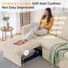 Buenhomino Modern Corduroy Upholstered Convertible Sofa with Pull Out Sleep Couch Bed and Hidden Storage for Compact Space Living Room,Beige - 2 of 4