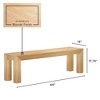 Modern Outdoor Solid Wood Bench, 60" - 4 of 4