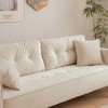 DOMETOUR 70" Velvet Sofa Couch Luxury Modern Upholstered 3-Seater sofa with 2 Pillows for Living Room - 4 of 4
