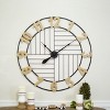 VIP Metal 31 in. Black Geometric Wall Clock - 3 of 4