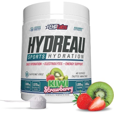 EHPlabs Hydreau Electrolytes Powder – Sugar Free Hydration for Energy & Endurance – Electrolyte Powder for Men & Women - Kiwi Strawberry (40 Serves)