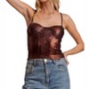 Women's Metallic Bustier Crop Top - Fascination - 2 of 4
