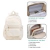 Teen Girls School Backpack for Boys, College Aesthetic Laptop Bookbag for Women,Beige - 3 of 4
