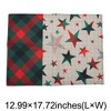 Unique Bargains Christmas Place Mats Linen Red Green Beige White 13"x17.7" 2 Pcs - 3 of 4