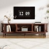 MAYEERTY Modern Framhouse TV Stand for 75" TVs, Wood Entertainment Center with Storage Cabinet, TV Console Table for Living Room - 2 of 4