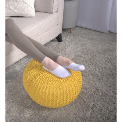 NicBex Oval Pouf for Bedroom,Ottoman for Living Room,Bedroom,Entryway