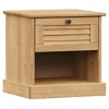 vidaXL Bedside Cabinet Accent Storage Solid Wood Pine - 2 of 4