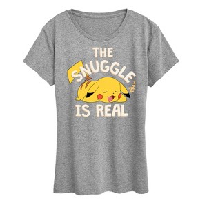 Women's - Pokémon - The Snuggle Pikachu Short Sleeve Graphic T-Shirt - 1 of 4