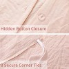 Ruffle Duvet Cover Farmhouse Shabby Vintage Ruffled Bedding Set - 4 of 4