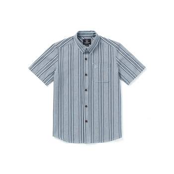 Volcom Big Boys Newbar Stripe Short Sleeve Button Down Shirt