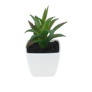 Unique Bargains Artificial Plants Plastic Green 2.2"x2.2"x2.56" 1 Pcs - 1 of 4