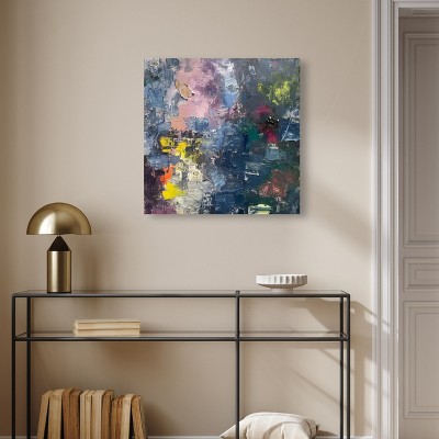 Scattered Pastel Color Abstract Canvas Wall Art, 24" x 24"