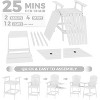 Outdoor Tall Chairs Set of 2, Patio Barstools with Connecting Tray, High Back, for Deck, Backyard, Balcony - 3 of 4