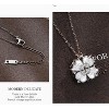 Four Leaf Clover Necklace for Women - Magnetic Folding Pendant with Two Wearing Styles - 3 of 4
