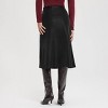 Women's Faux Leather Fit & Flare Midi A-Line Skirt - A New Day™ Black - 2 of 4