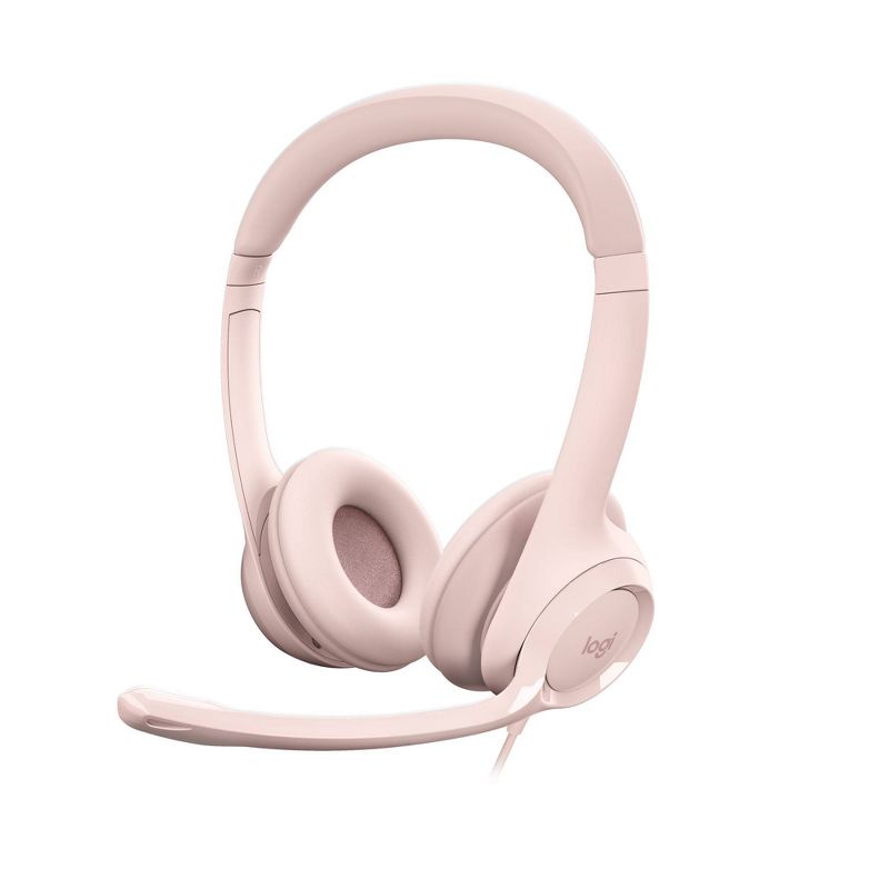 Logitech H390 USB Wired Headset - Rose Pink, 1 of 13