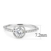 Slickblue Trendy Polished Stainless Steel Ring with Round Clear CZ - Minimalist Women's Accessory, Size 5-10 - 3 of 4