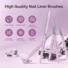 MelodySusie Nail Art Liner Brushes 5Pcs - Rose Gold, Sizes 5/7/9/11/20mm - 2 of 4