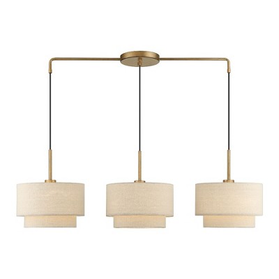 Livex Lighting Bellingham 3 - Light Chandelier in  Antique Gold Leaf