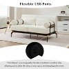 NicBex Modern Chenille Loveseat Sofa with Back Pillow & Cylindrical Armrest,Unique Comfy 2-Seater Sofa for Living Room,Bedroom - 3 of 4