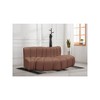 Meridian Furniture,Arc Cognac Vegan Leather Modular Sofa - 2 of 4