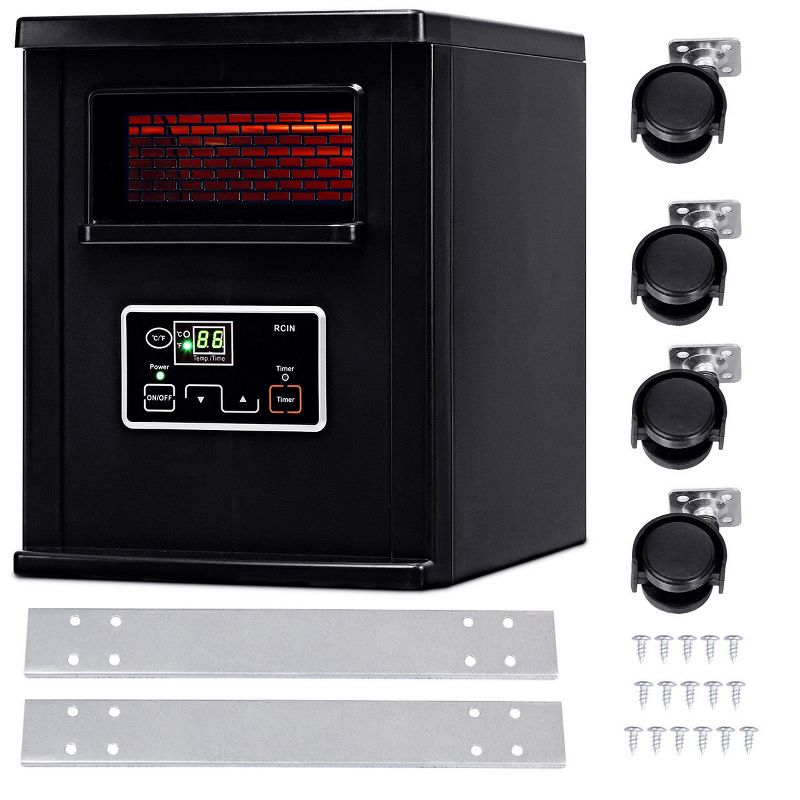 Costway 1500W Electric Portable Infrared Quartz Space Heater Remote, 5 of 11