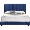 Passion Furniture Lodi Navy Blue Queen Panel Bed - 2 of 4