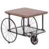 Vintiquewise Industrial Wagon Style Coffee Table Rustic End Table Magazine Holder - 3 of 4