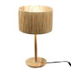 Solid Wood 21" Small Bedside Lamp,LED Nightstand Lamps, Vintage Desk Reading Lamp With In-Line Switch Control And Grass Made-Up Lampshade-The Pop Home - 2 of 4