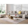 Modern Nesting Golden Coffee Table Set of 2 End Table for Living Room, Oval and Round Table Set - 3 of 4