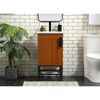 Elegant Lighting 18 inch single bathroom vanity in teak - 2 of 4