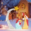 Costway 5 FT Lighted Christmas Nativity Scene Outdoor Christmas Holy Family Decoration - 2 of 4