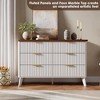 GustoWave 6 Drawers Dresser, 47.2" Wide Dressers with Curved Profile Design & Gold Handle,For Living Room, Kids Room, Hallway - 2 of 4