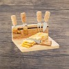 Slickblue Rubberwood Magnetic Cheese Board, 5 Essential Tools for Cheese Prep & Serving, Compact Size - 3 of 3