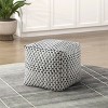 Vynxaria Cylindrical Chenille Pouf ¨C Modern Ottoman & Versatile Footstool - 2 of 4