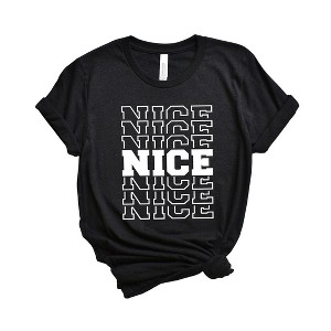 Simply Sage Market Women's Nice Stacked Short Sleeve Graphic Tee - 1 of 2