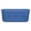 Life Story Lightweight Heavy Duty Storage Woven Basket 4 Quarts, Blue (14 Pack) - 3 of 4