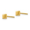 Black Bow Jewelry 3mm Polished Square Post Earrings in 14k Yellow Gold - image 2 of 4