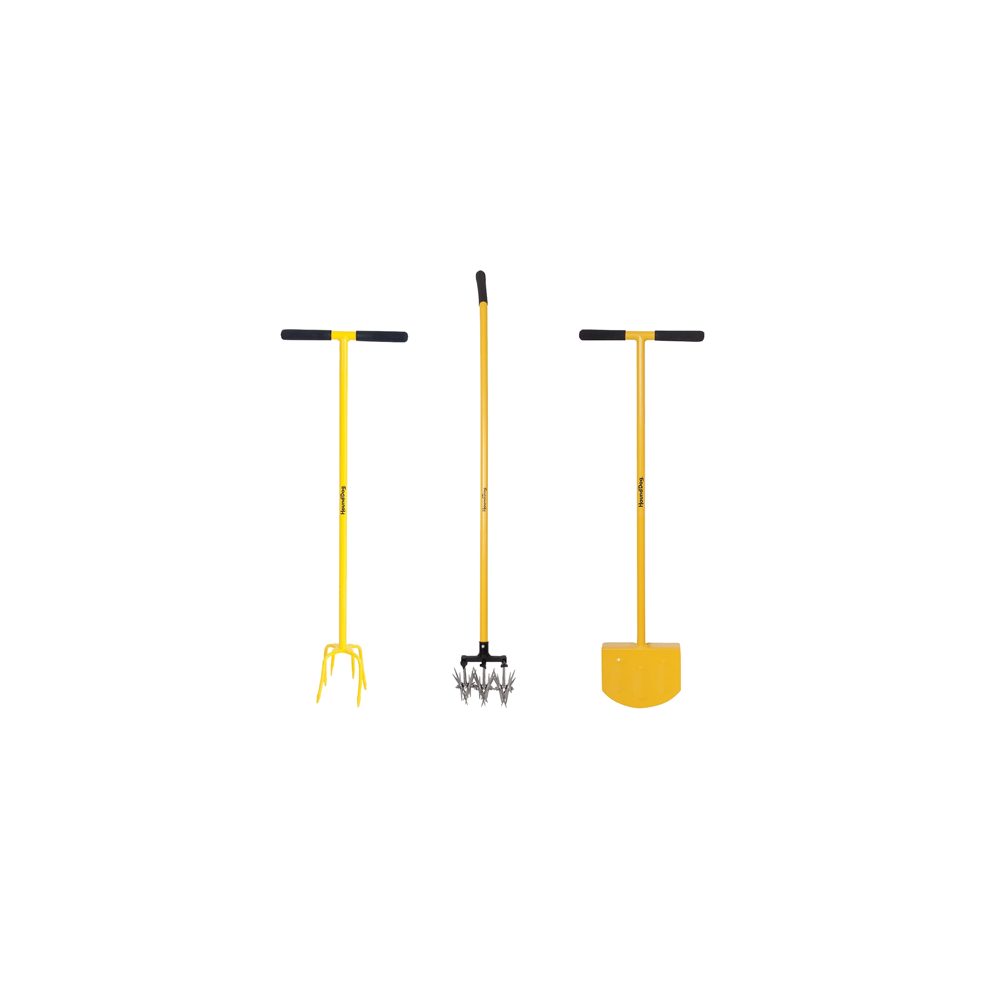 3-Piece Garden Tool Set with Claw, Cultivator, and Edger - Hound Dog