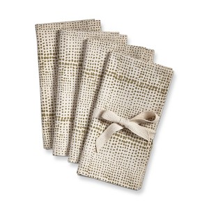 TAG Wabi Sabi Dot Blockprint Cotton Machine Washable Napkin - 1 of 3